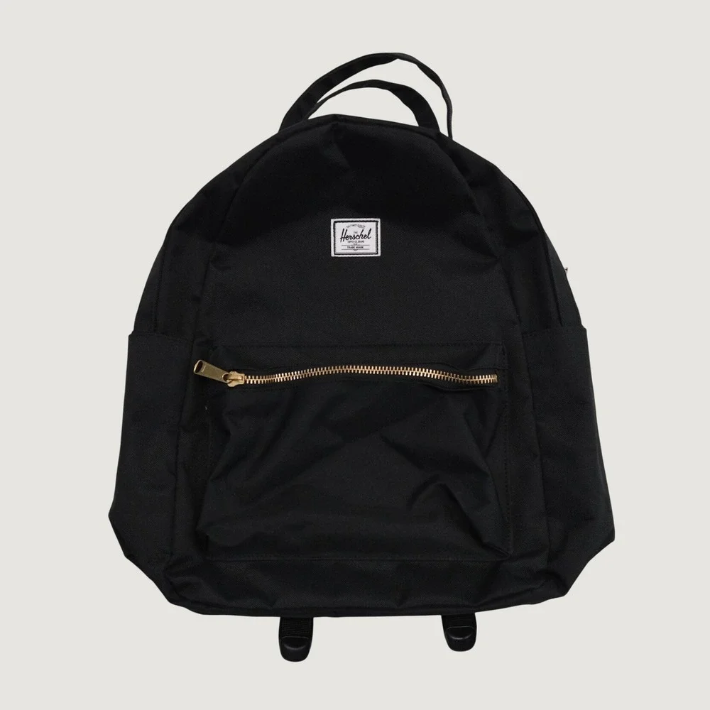 Herschel Supply Co Backpack Unisex Black Gold Zipper Classic Mid Volume OS